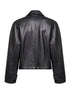 Black plongè nappa leather jacket