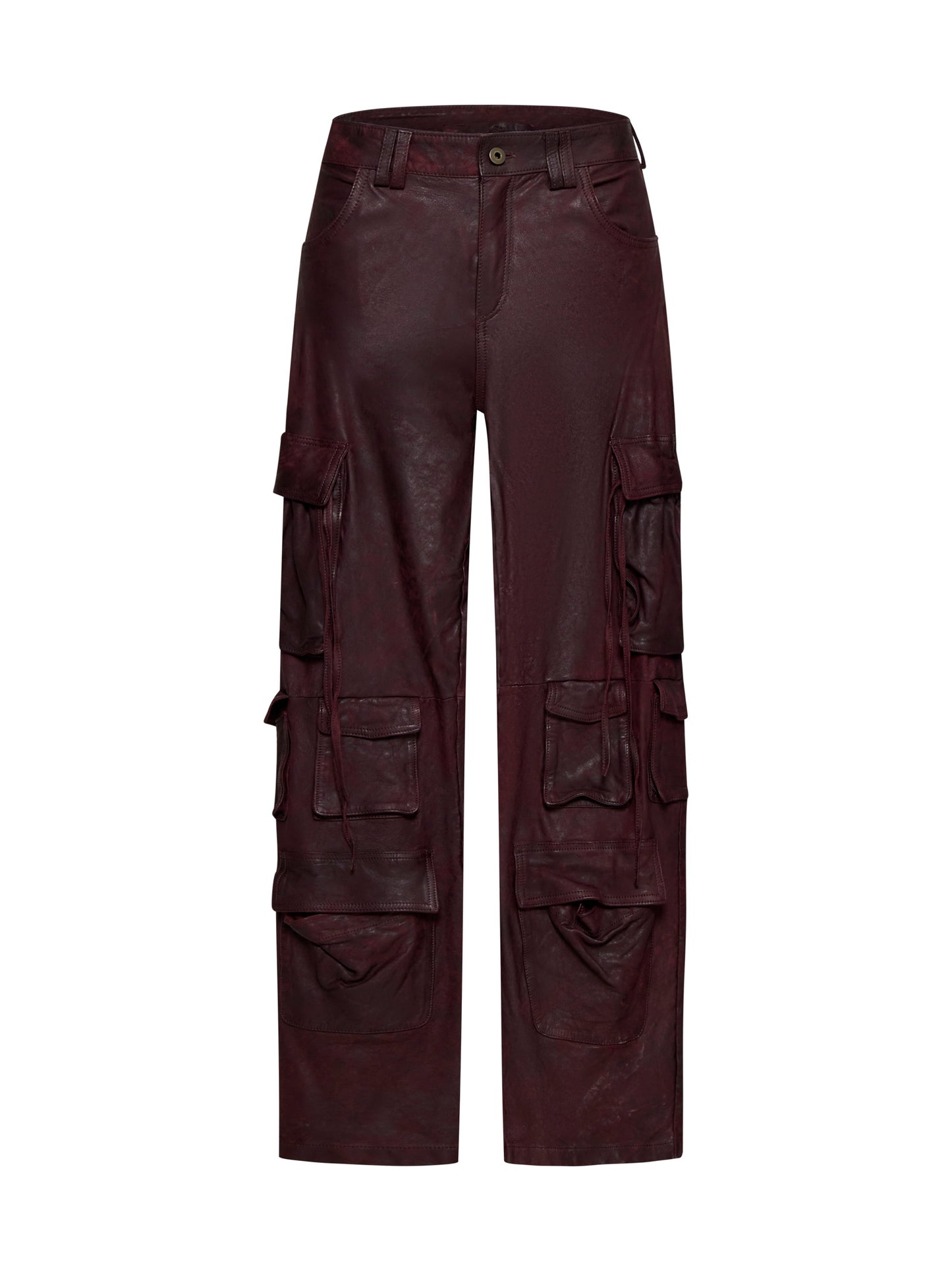 Pantaloni cargo Niv in pelle