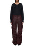Pantaloni cargo Niv in pelle