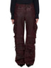 Pantaloni cargo Niv in pelle