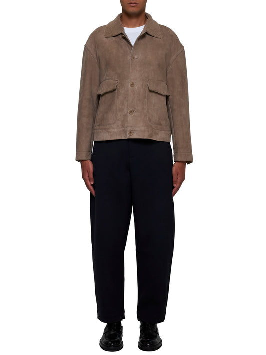 Giacca in suede e shearling
