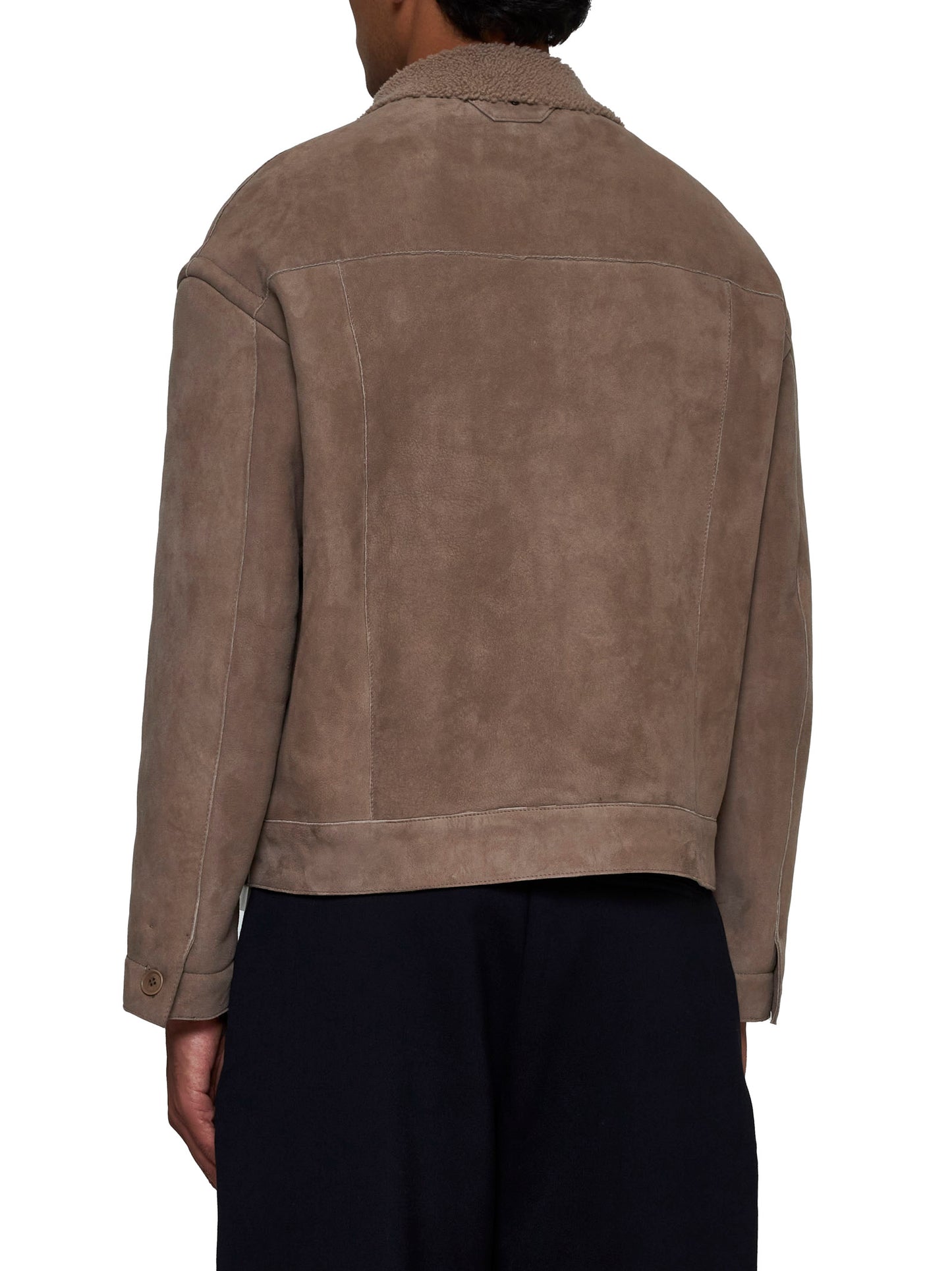 Giacca in suede e shearling