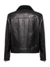 Black plongè nappa leather aviator jacket