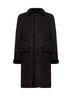 Cappotto monopetto in pelle