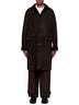Cappotto monopetto in pelle