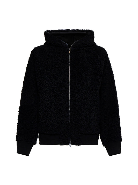 Giacca reversibile in shearling e pelle
