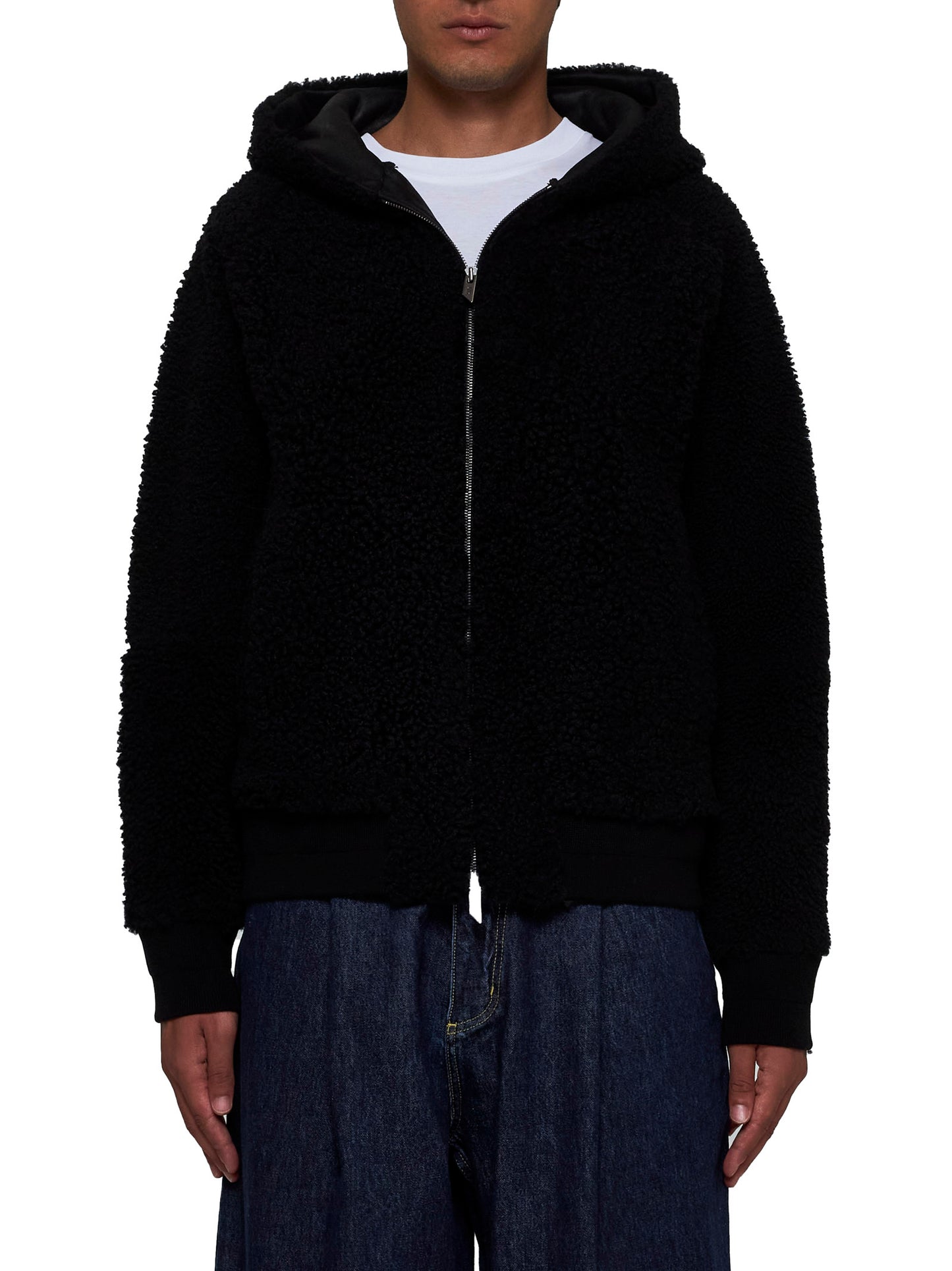 Giacca reversibile in shearling e pelle