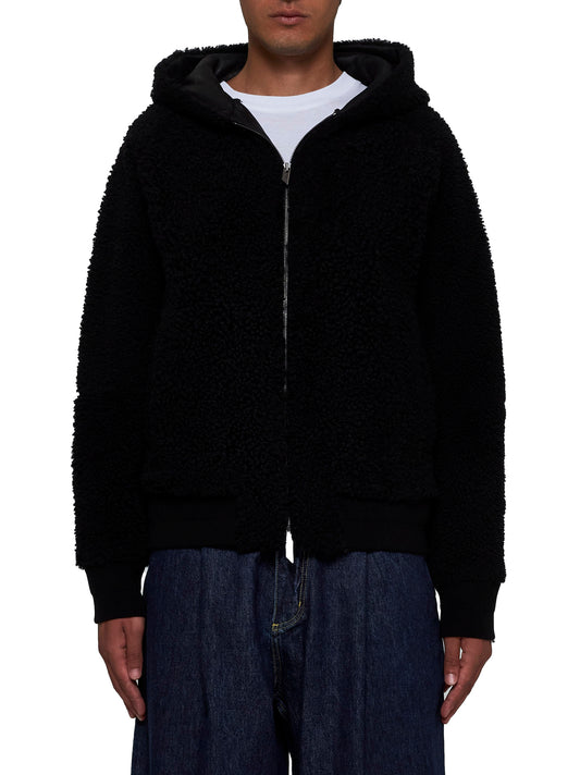 Giacca reversibile in shearling e pelle