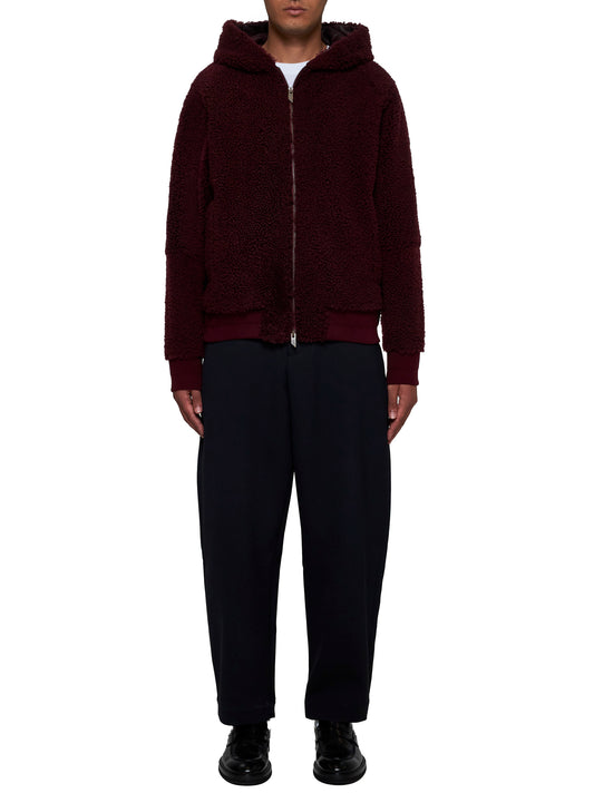 Giacca reversibile in shearling e pelle