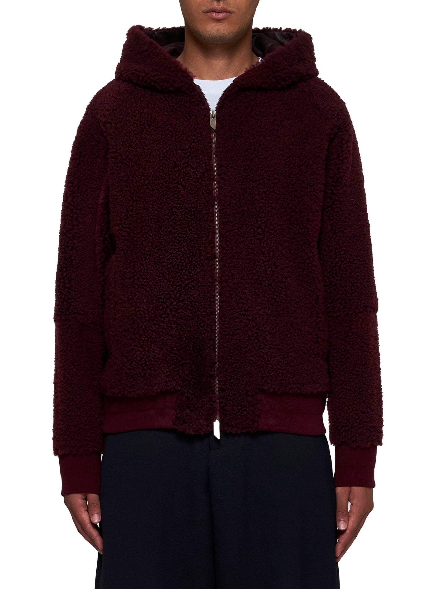 Giacca reversibile in shearling e pelle