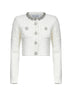 Cream bouclé knit cardigan