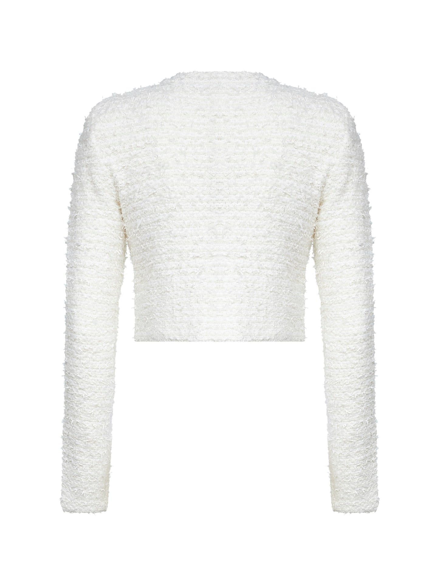 Cream bouclé knit cardigan