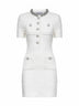 Cream bouclé knit minidress