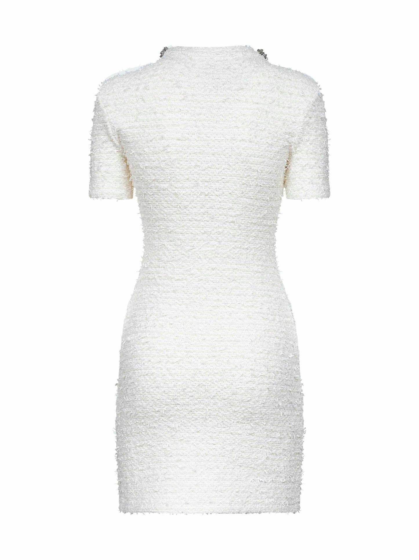 Cream bouclé knit minidress