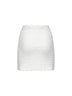 Minigonna in maglia bouclé panna