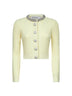 Cardigan in maglia a trecce gialla