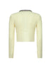 Cardigan in maglia a trecce gialla