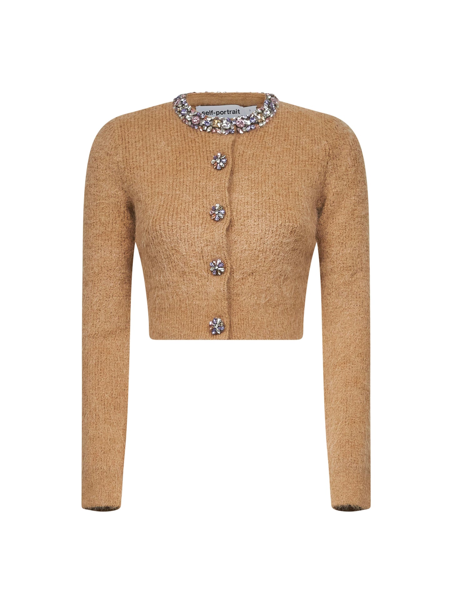 Cardigan in maglia di misto alpaca marrone