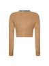 Cardigan in maglia di misto alpaca marrone