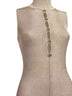 Gold ribbed lurex knit long dress
