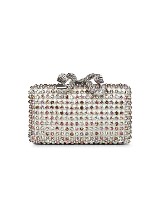 Multicolor Multi Crystal clutch