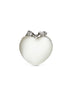Cream Pearl Heart clutch bag