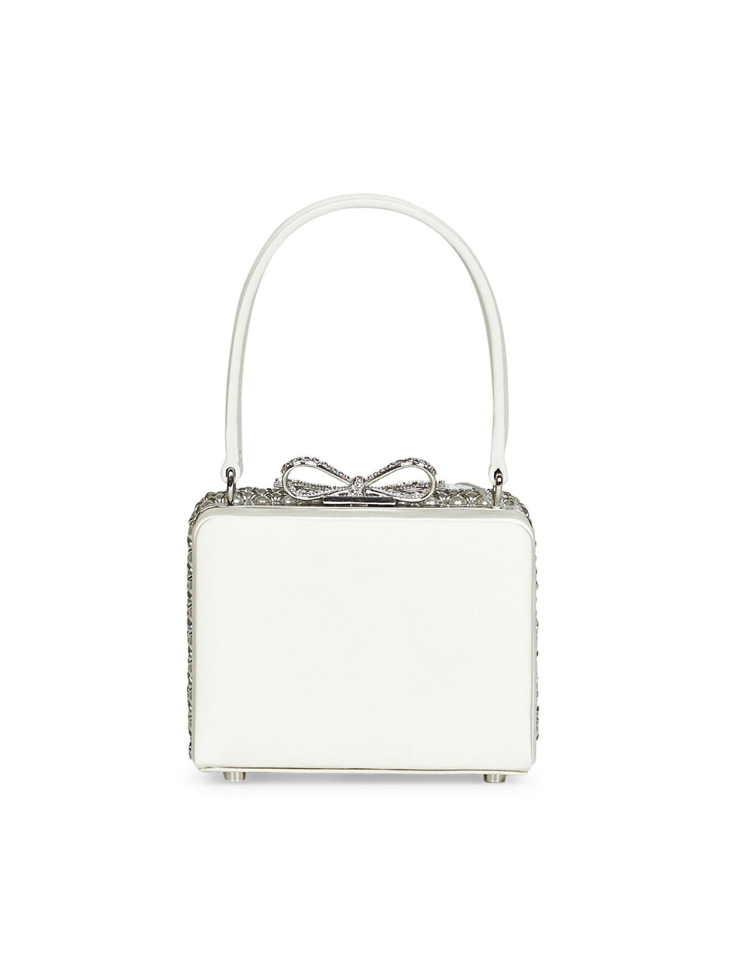 Cream Pearl Embellished micro handbag
