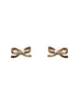 Gold Gold Crystal Bow earrings