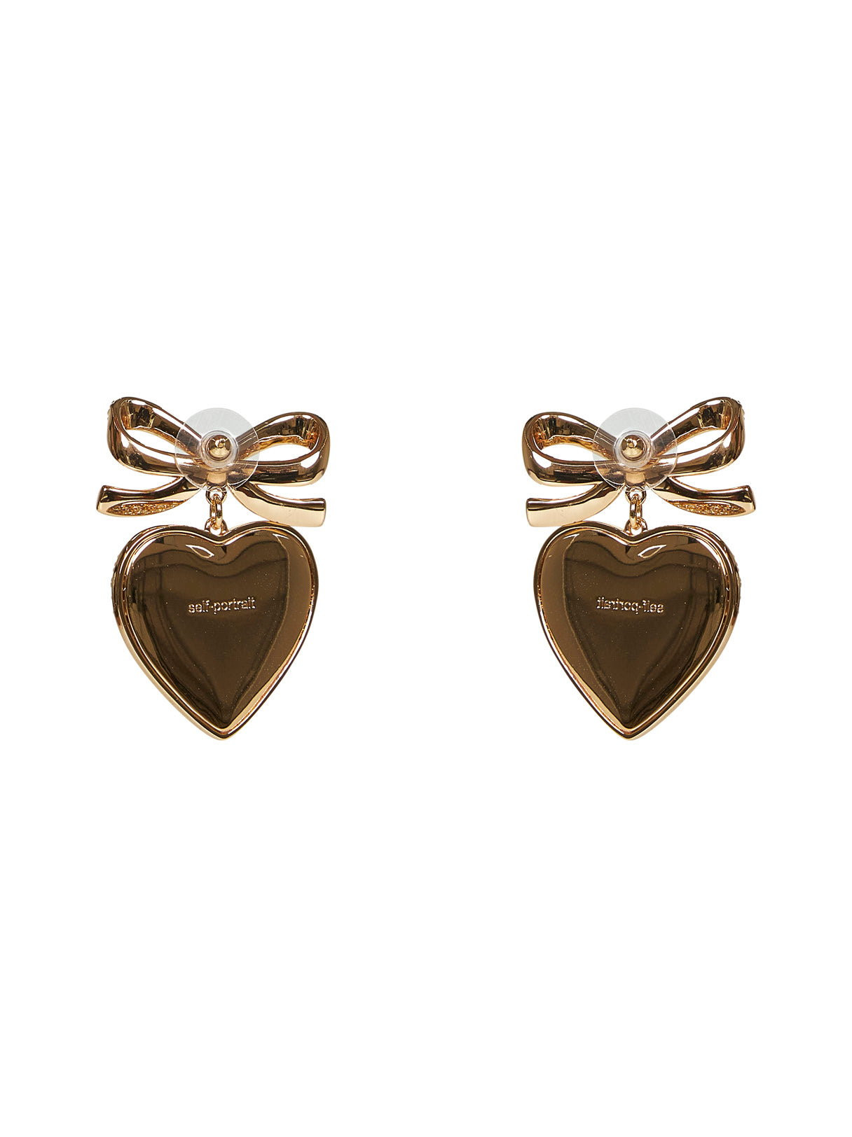 Orecchini Gold Bow Crystal Heart oro