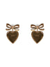 Orecchini Gold Bow Crystal Heart oro