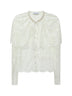 White lace shirt with cape detail