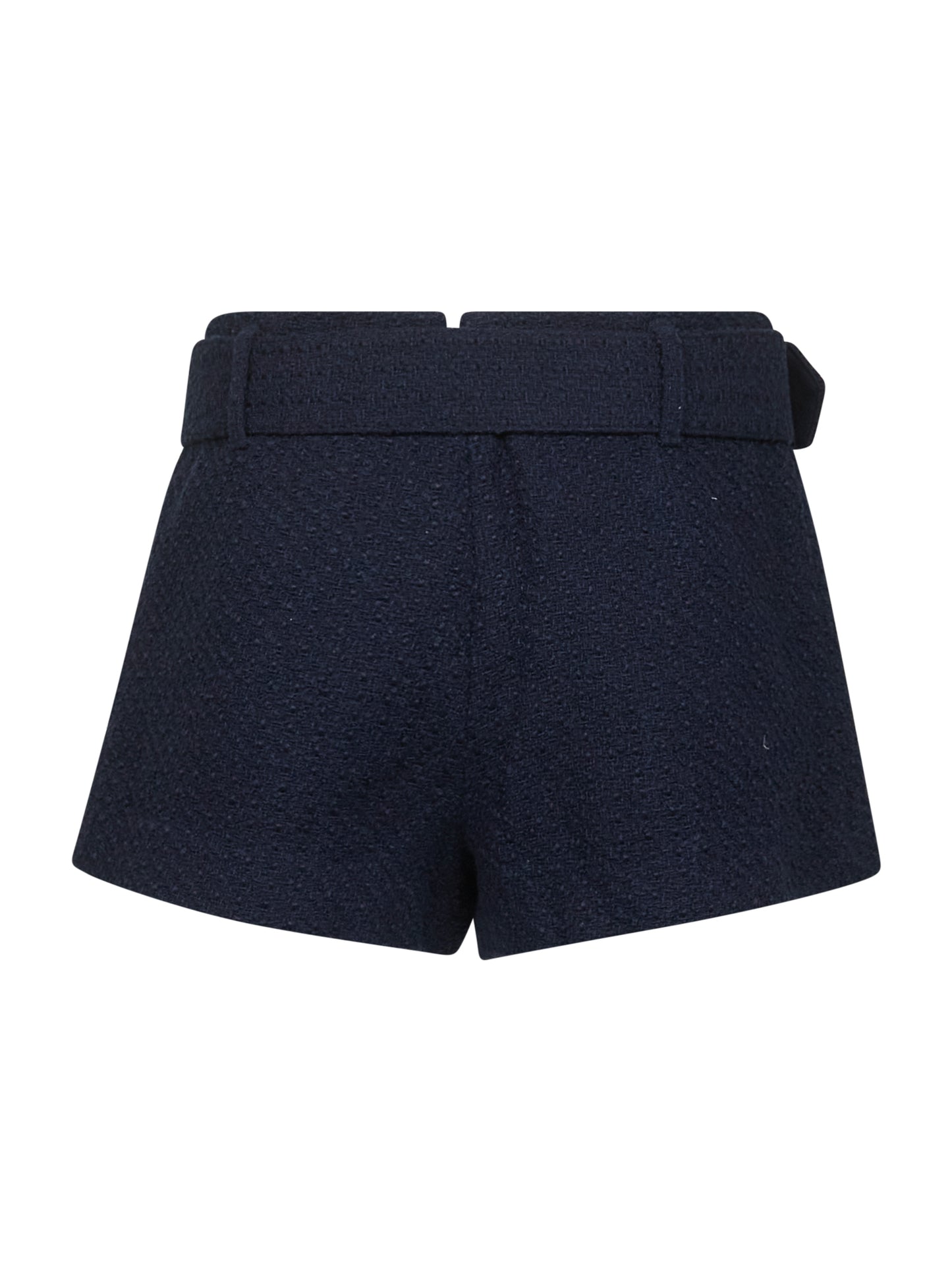 Skorts in bouclé di misto lana blu