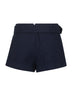 Skorts in bouclé di misto lana blu