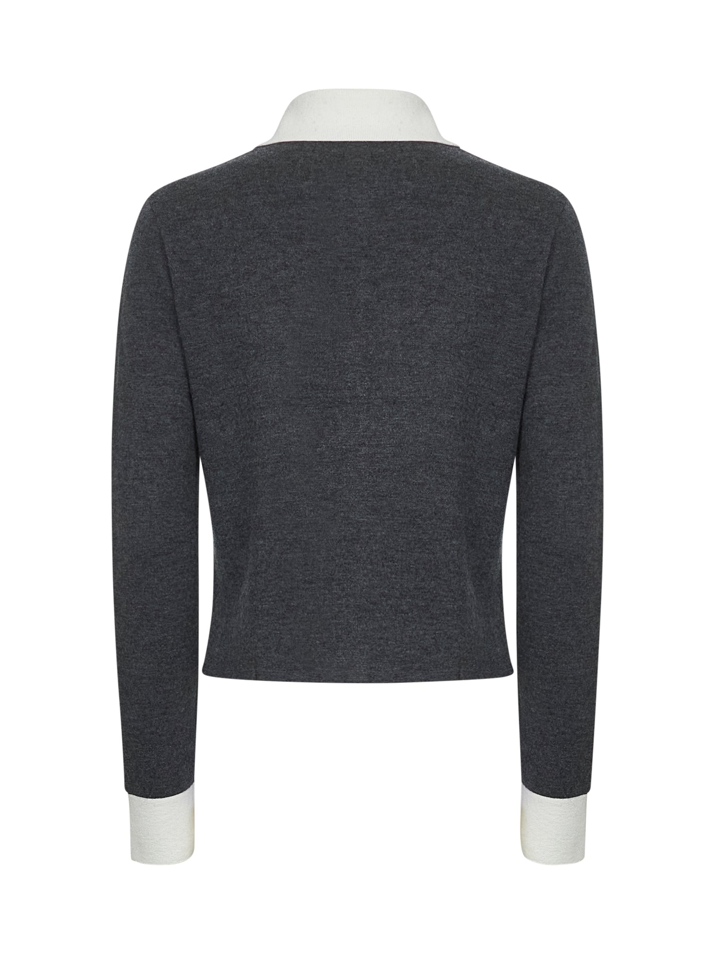 Grey wool and cashmere blend cardigan