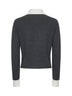 Grey wool and cashmere blend cardigan