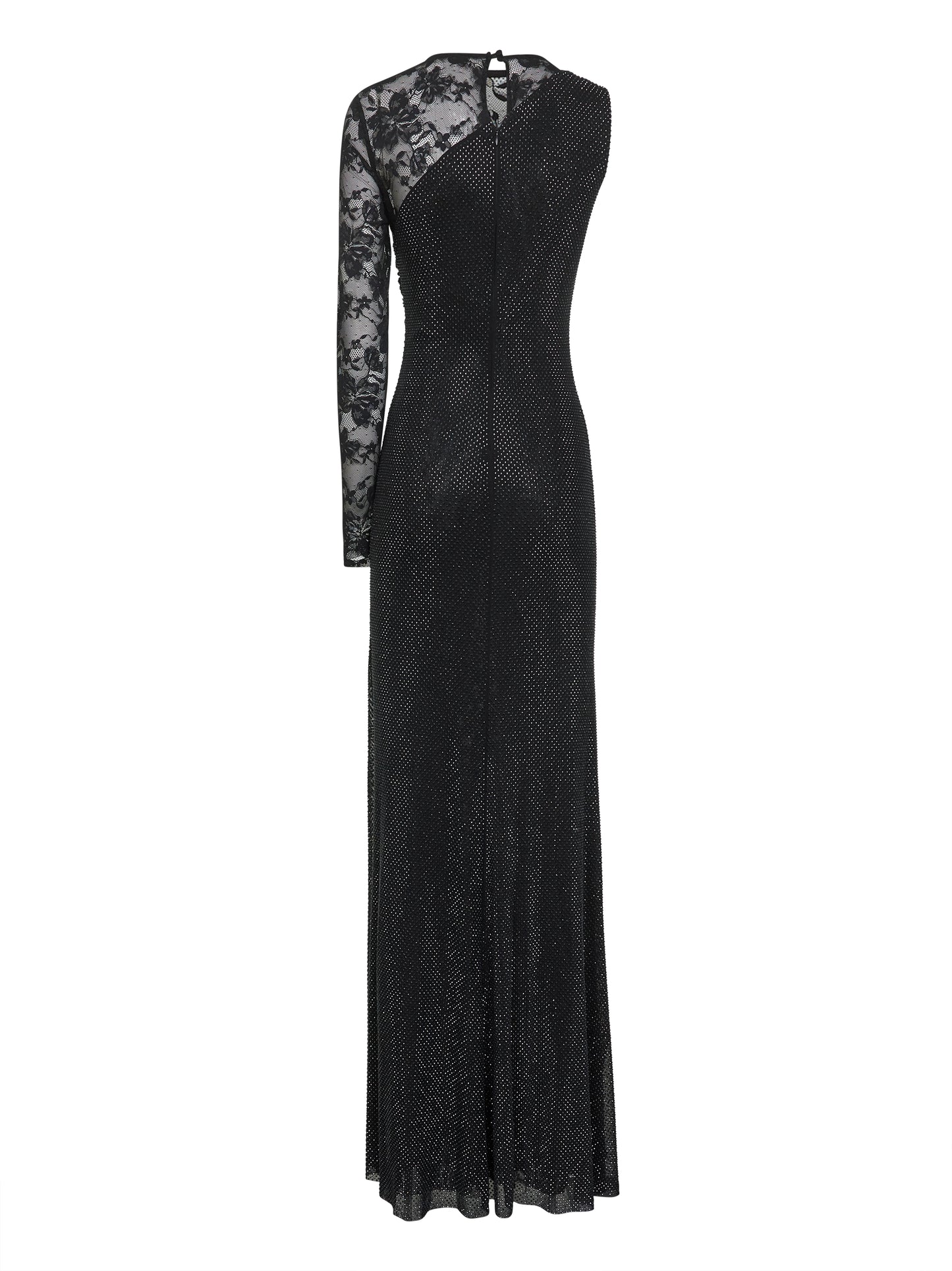 Black rhinestone mesh and lace maxi dress Daniello.com Black rhinestone mesh and lace maxi dress Daniello.com