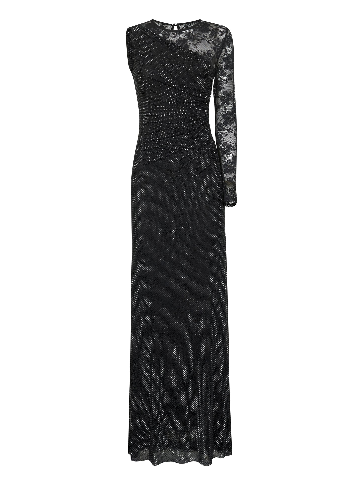 Black rhinestone mesh and lace maxi dress Daniello.com Black rhinestone mesh and lace maxi dress Daniello.com