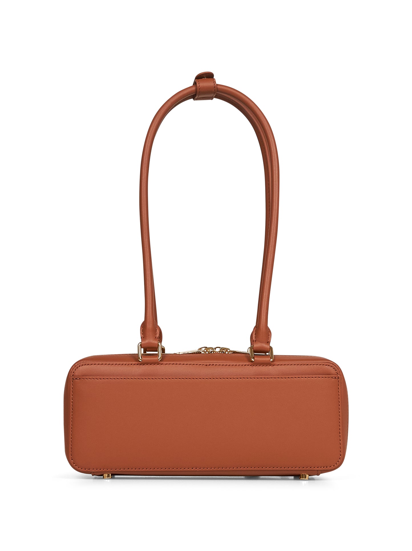 Tan baguette shoulder bag