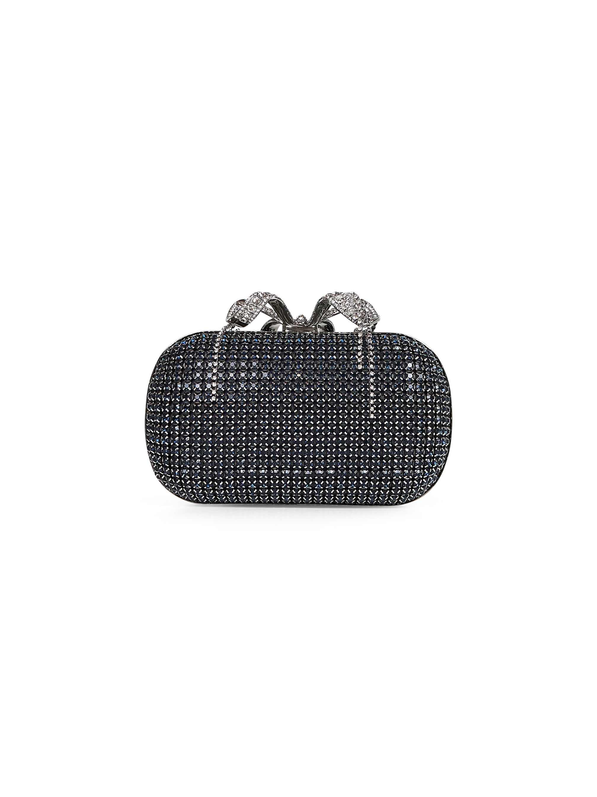クラッチバッグ SELF-PORTRAIT Woman Clutch Blue PF25319N NAVY Blue clutch with shoulder strap – Daniello.com