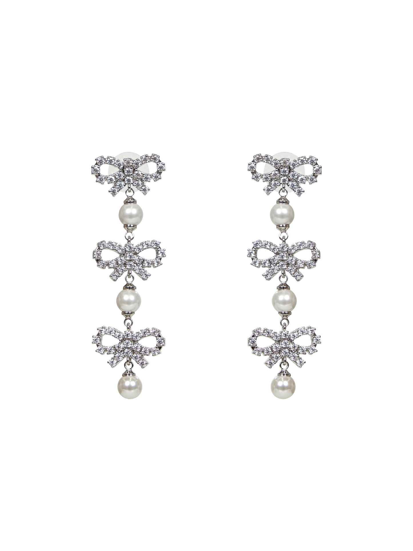 Orecchini pendenti con micro fiocchi argento