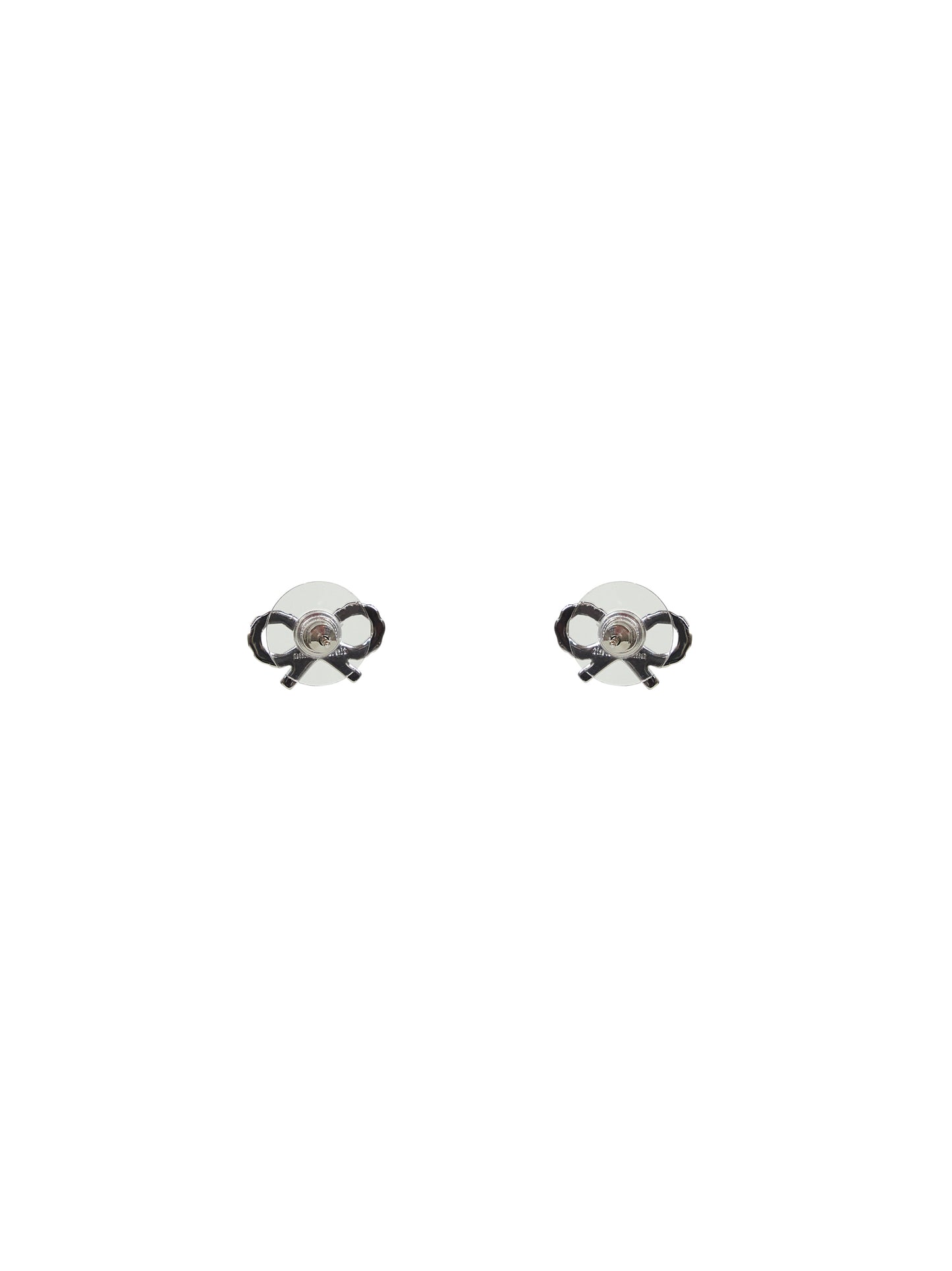 Crystal micro bow earrings