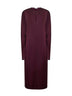 Burgundy satin midi dress