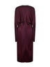 Burgundy satin midi dress