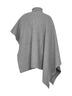 Grey knit asymmetric poncho