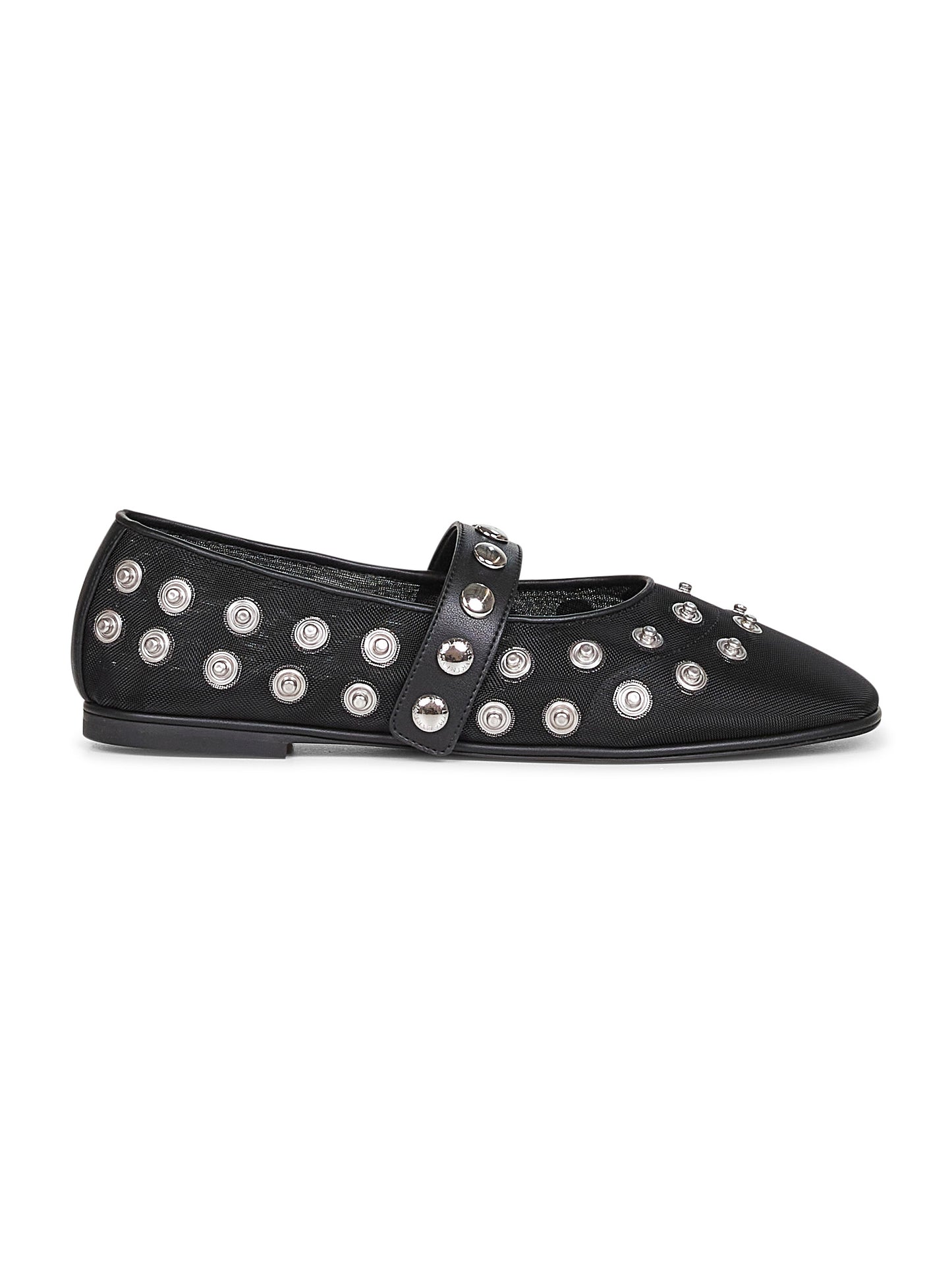 Black Ryder Popper-Studded ballet flats