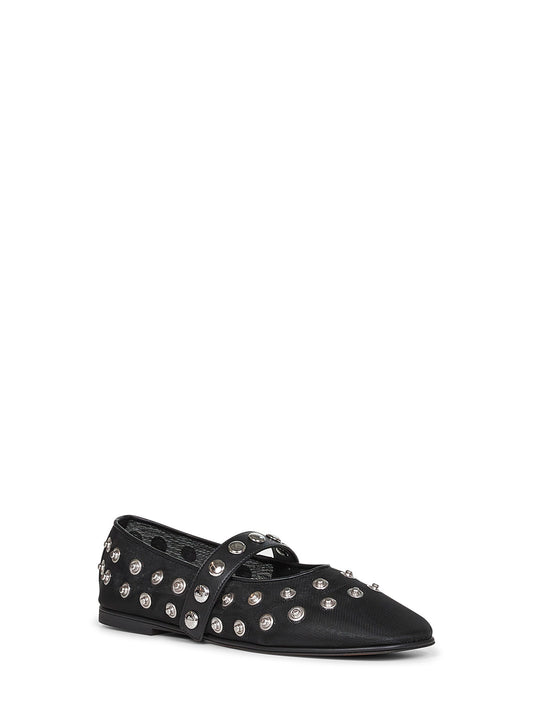 Black Ryder Popper-Studded ballet flats