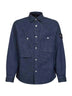 Blue cotton denim overshirt