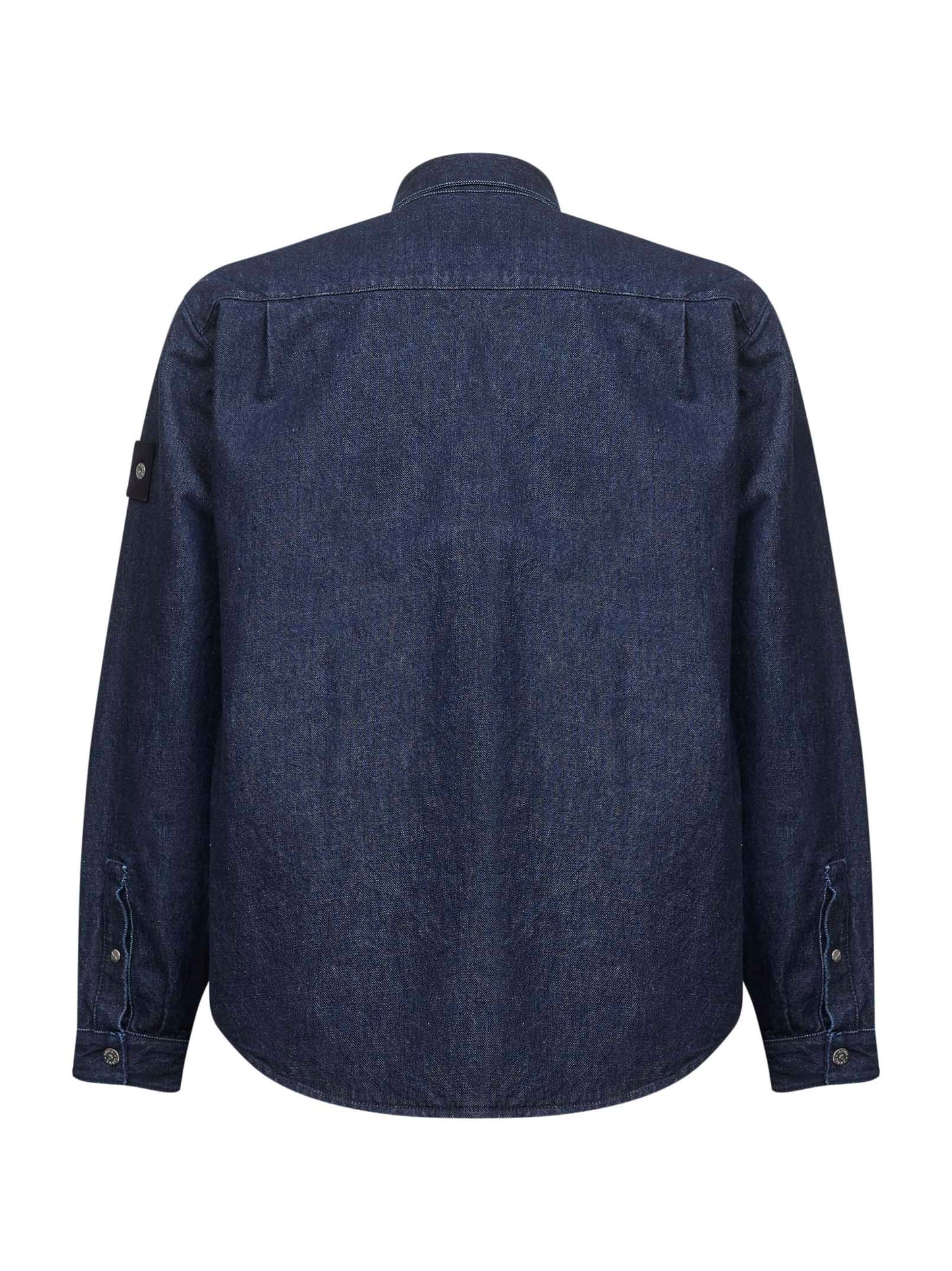 Blue cotton denim overshirt