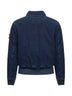 Giacca bomber in velluto a coste blu<BR/>