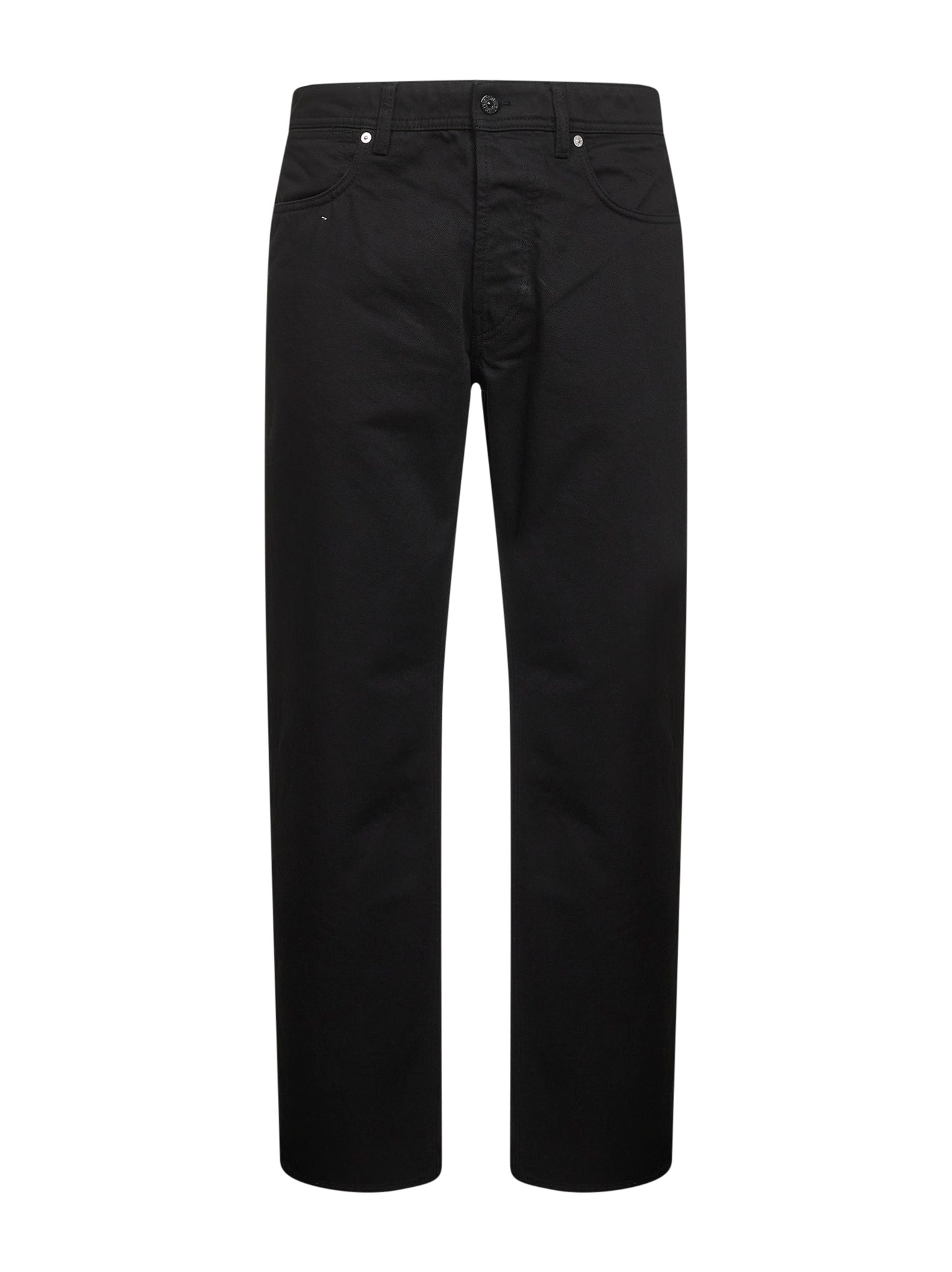 Jeans cinque tasche in denim di cotone nero
